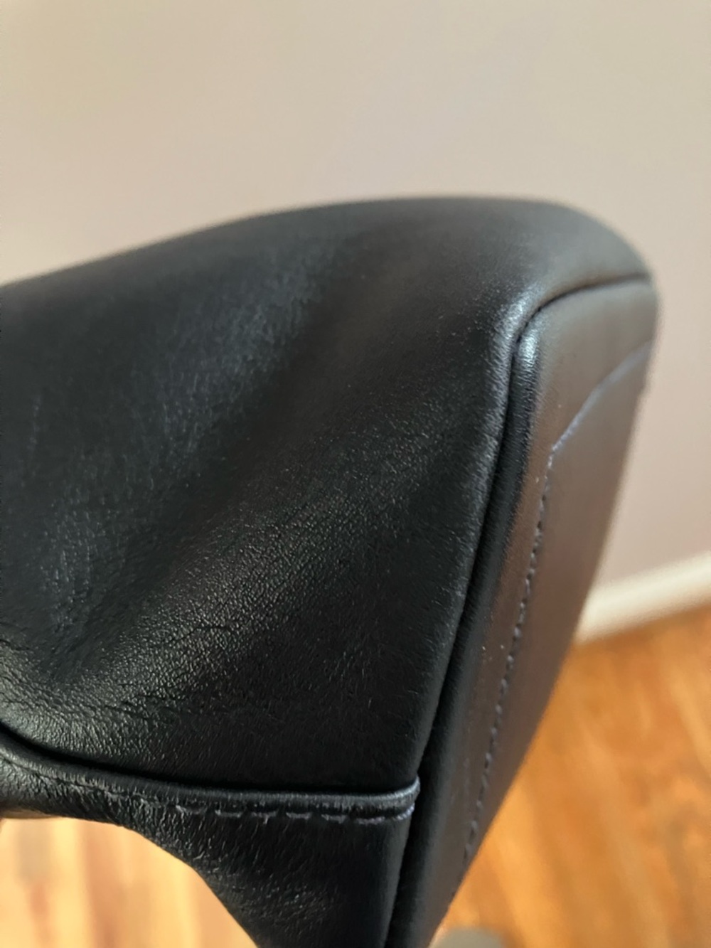Vintage Coach Black Leather Mini Wristlet Pouch - Picture 13 of 16